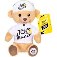 Officieel Tour de France pluche speelgoed - GIPSY TOYS - Beer met trui en pet, beste jonge winnaar, wit - 15 cm - thumbnail