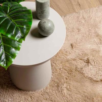 Hoogpolig vloerkleed NAVARRA 60x100 cm polyester beige