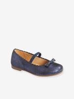 Leren meisjesballerina's marineblauw - thumbnail