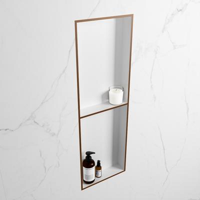 MONDIAZ EASY Nis 149,5x29,5cm in solid surface kleur Rust | Talc. 2 vakken geschikt voor in- of opbouw