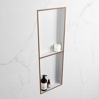 MONDIAZ EASY Nis 149,5x29,5cm in solid surface kleur Rust | Talc. 2 vakken geschikt voor in- of opbouw - thumbnail