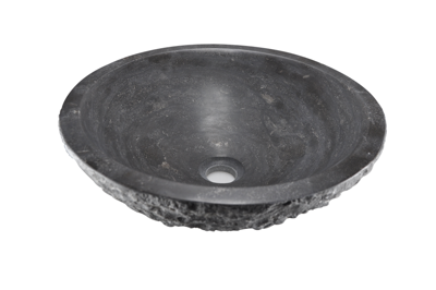 Wiesbaden Raw waskom rond hamerslag 42x14 cm hardsteen gezoet 39.3518