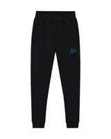 Malelions Sweat broek signature gestreept - Zwart / Kobalt blauw - thumbnail