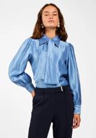 Aaiko Veronne Tie Shimm Ray 517 2 Blouse 164021 Office Blue - thumbnail