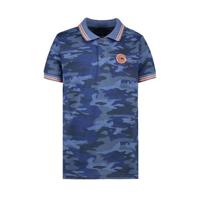 Cars polo Bascit met camouflageprint donkerblauw/blauw - thumbnail
