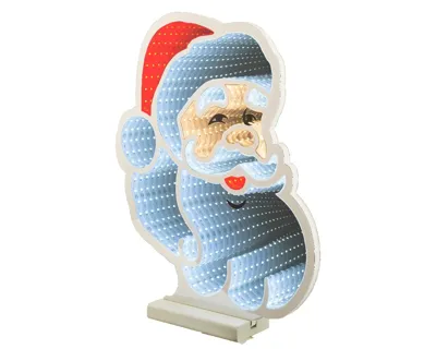 Lumineo Infinity light LED 28x30x30cm kerstman wit