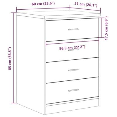 VidaXL Garagekast 60x51x85 cm massief grenenhout bruin eikenkleurig