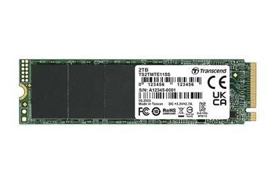 Transcend 115S 1 TB NVMe/PCIe M.2 SSD 2280 harde schijf PCIe NVMe 3.0 x4 Retail TS1TMTE115S