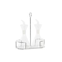 Olie en azijnset DKD Home Decor 200 ml 19,5 x 10 x 23,5 cm Metaal Transparant 2 Stuks Borosilicaatglas - thumbnail