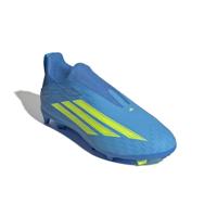 adidas F50 League Veterloze Gras / Kunstgras Voetbalschoenen (MG) Kids Blauw Neongeel - thumbnail