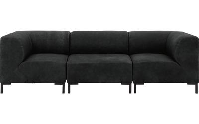 Goossens Excellent Bank Marshall zwart, leer, 1,5-zits, urban industrieel Goossens Excellent Bank Marshall zwart, leer, 1,5-zits, urban industrieel