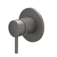 IVY Bond Afbouwdeel - voor inbouw douchemengkraan - - eenhendel - ronde rozet - Geborsteld metal black PVD 6201056 - thumbnail