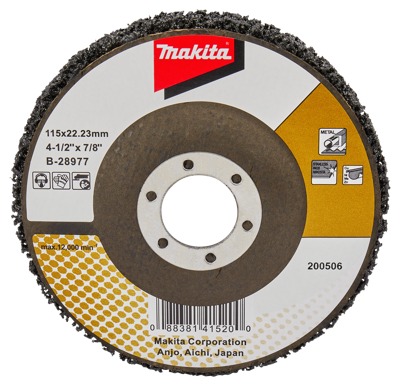Makita Accessoires Reinigingsschijf 115mm zwart - B-28977 B-28977