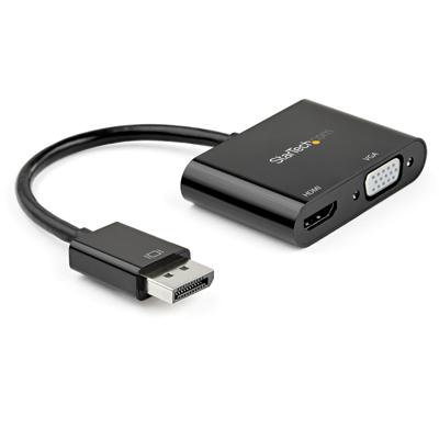 Adapter Display Port naar HDMI/VGA Startech DP2VGAHD20 4K Ultra HD Zwart Adapter Display Port naar HDMI/VGA Startech DP2VGAHD20 4K Ultra HD Zwart