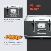 Muse MS-131 DG Broodrooster Grijs - 4 plak - 4 Slots - thumbnail