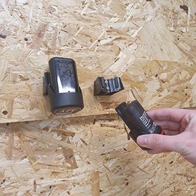 StealthMounts BM-BO108-BLK-6 Accuhouder voor Bosch 10.8/12V | Zwart | 6-pack - BM-BO108-BLK-6