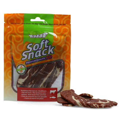 Braaaf Soft Snack Filet - Rund & Vis Braaaf Soft Snack Filet - Rund & Vis