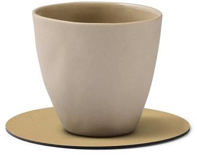 LIND DNA - Glass Mat Circle - Onderzetter 10cm Nupo Khaki