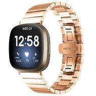 Fitbit Versa 3/4 & Sense 1/2 metalen schakelband - Champagne goud - thumbnail