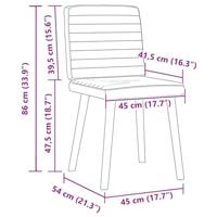 Eetkamerstoelen 4 st stof donkergroen - thumbnail