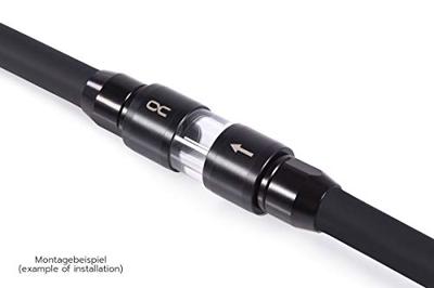Alphacool eiszapfen acryl/acetal inline filter g1/4 inner thread (zwart/transparant)