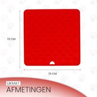 Eat Slow Live Longer Lick Mat Cross Rood - thumbnail