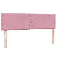 Boxspring met matras fluweel roze 160x220 cm - thumbnail
