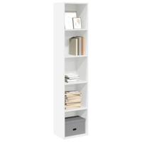 Boekenkast 40x30x189 cm bewerkt hout wit - thumbnail