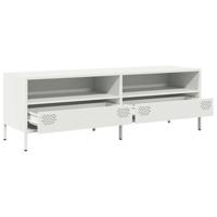 Tv-meubel 135x39x43,5 cm koudgewalst staal wit - thumbnail