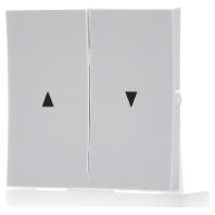 Gira F100 afdekwip jalouzieschakelaar zuiverwit glanzend - thumbnail