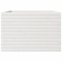 Plantenbak 70x70x45,5 cm massief grenenhout wit - thumbnail