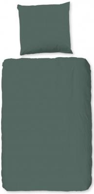 Good Morning Dekbedovertrek "uni dessin" - Groen - (135x200 cm) - Katoen