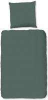 Good Morning Dekbedovertrek "uni dessin" - Groen - (135x200 cm) - Katoen - thumbnail