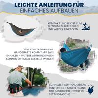 Ticket to the Moon King Size Hangmat - Aqua / Dark Grey - thumbnail