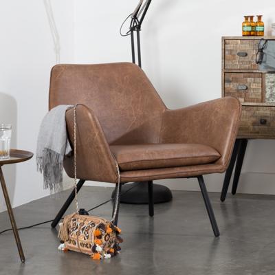 Fauteuil 'Stefan', kleur Bruin Fauteuil 'Stefan', kleur Bruin
