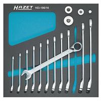 HAZET Ratelringsteeksleutelset - met vierkante adapters 163-186/16 - Buitentwaalfkant tractieprofiel - 16-delig - 8 - 19 - thumbnail