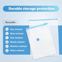 VidaXL Opslagzakken 15 pcs transparant en blauw 130 x 100 cm - thumbnail