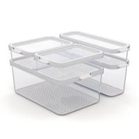 Rotho cauma set koelkastorganizer 4.65l + 2l + 1.15l + 2x 1.2l transparant - thumbnail