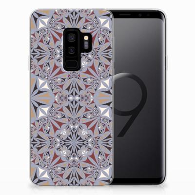 Samsung Galaxy S9 Plus TPU Siliconen Hoesje Flower Tiles Samsung Galaxy S9 Plus TPU Siliconen Hoesje Flower Tiles