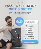 Fietstas Büchel 100% waterdicht 25,4 liter - zwart - thumbnail