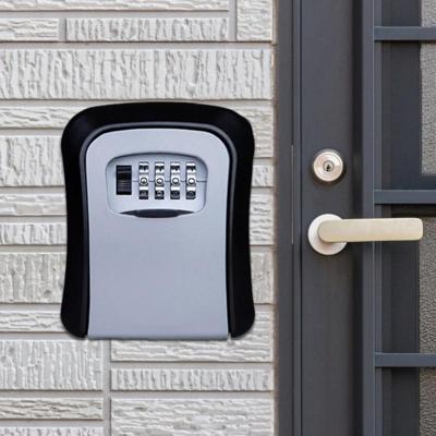 Wachtwoord lock metalen opbergdoos deur veiligheid vak muur kabinet Sleutelkluis (grijs)