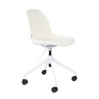 Zuiver Bureaustoel 'Albert Kuip' Bouclé, kleur Wit - thumbnail