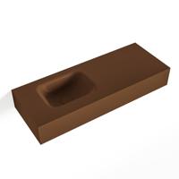 MONDIAZ LEX Rust vrijhangende solid surface wastafel 80cm. Positie wasbak links - thumbnail