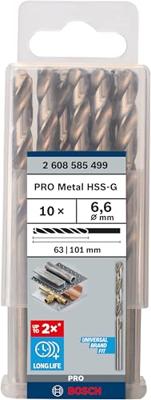 Bosch Accessories 2608585499 HSS Metaal-spiraalboor 6.6 mm Gezamenlijke lengte 101 mm Geslepen DIN 338 Cilinderschacht 10 stuk(s) Bosch Accessories 2608585499 HSS Metaal-spiraalboor 6.6 mm Gezamenlijke lengte 101 mm Geslepen DIN 338 Cilinderschacht 10 stuk(s)