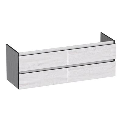 Brauer Joy Edge - Onderkast - 140 cm - met 4 Softclose Lades Greeploos en 2 Sifon Uitsparingen - Forest Seashell