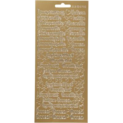 Creotime stickers goud Nimipäivänä patroon