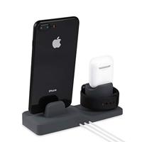 3 in 1 houder geschikt voor Apple Watch & Airpods & iPhone - Blauw - thumbnail