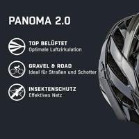 Olympic Sportswear Alpina sports tour helm panoma 2.0 56-59 glans zwart/grijs - thumbnail