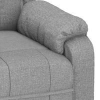 Fauteuil verstelbaar stof lichtgrijs - thumbnail