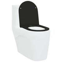 VidaXL Toiletzitting zwart 47 x 36 x 3,4 cm duroplast - thumbnail